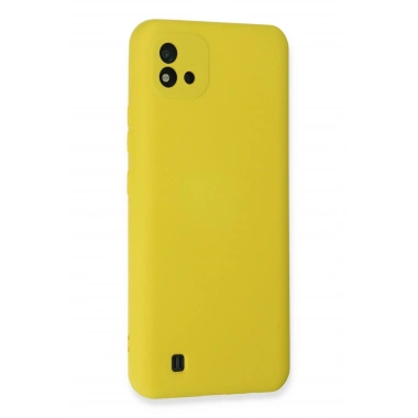 Mey İthalat®  Realme C11 2021 Kılıf Nano içi Kadife Silikon - Sarı