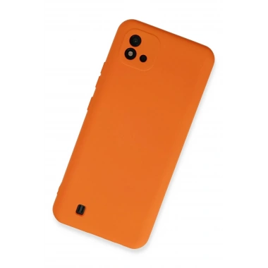 Mey İthalat®  Realme C11 2021 Kılıf Nano içi Kadife Silikon - Turuncu