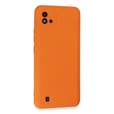 Mey İthalat®  Realme C11 2021 Kılıf Nano içi Kadife Silikon - Turuncu