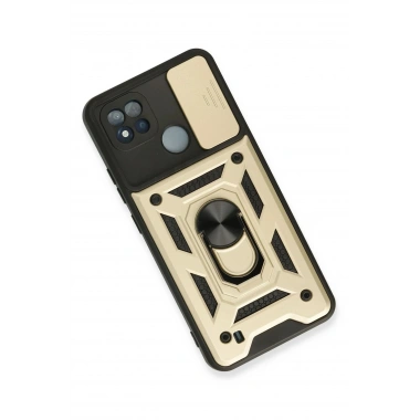 Mey İthalat®  Realme C11 2021 Kılıf Pars Lens Yüzüklü Silikon - Gold