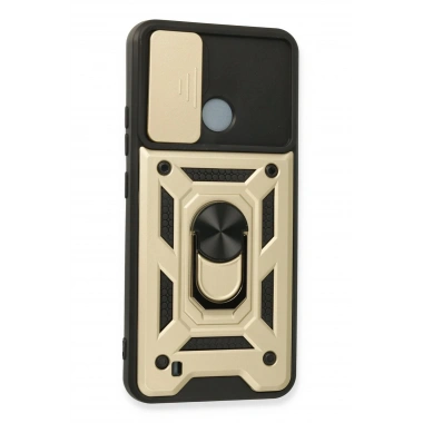 Mey İthalat®  Realme C11 2021 Kılıf Pars Lens Yüzüklü Silikon - Gold