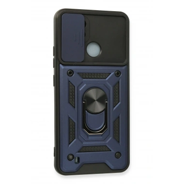 Mey İthalat®  Realme C11 2021 Kılıf Pars Lens Yüzüklü Silikon - Lacivert