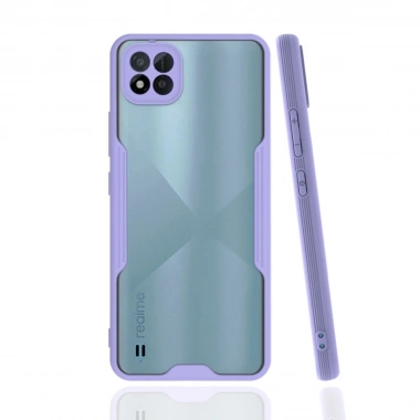 Mey İthalat®  Realme C11 2021 Kılıf Platin Silikon - Lila