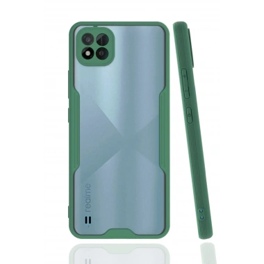Mey İthalat®  Realme C11 2021 Kılıf Platin Silikon - Yeşil
