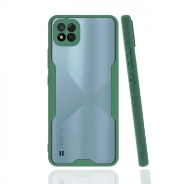 Mey İthalat®  Realme C11 2021 Kılıf Platin Silikon - Yeşil