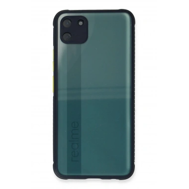 Mey İthalat® Realme C11 Kılıf Miami Şeffaf Silikon - Lacivert