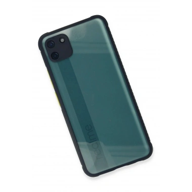 Mey İthalat® Realme C11 Kılıf Miami Şeffaf Silikon - Lacivert
