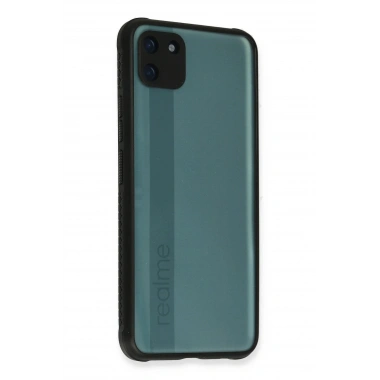 Mey İthalat® Realme C11 Kılıf Miami Şeffaf Silikon - Siyah