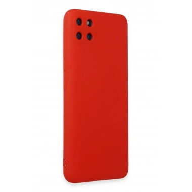 Mey İthalat®  Realme C11 Kılıf Nano içi Kadife Silikon - Kırmızı