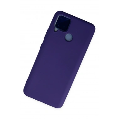 Mey İthalat®  Realme C15 Kılıf Nano içi Kadife Silikon - Mor