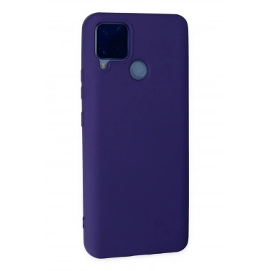 Mey İthalat®  Realme C15 Kılıf Nano içi Kadife Silikon - Mor