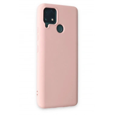 Mey İthalat®  Realme C15 Kılıf Nano içi Kadife Silikon - Pudra