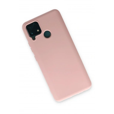 Mey İthalat®  Realme C15 Kılıf Nano içi Kadife Silikon - Pudra