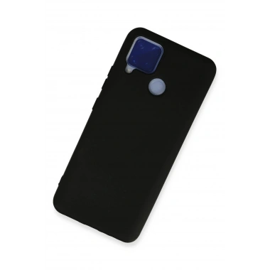 Mey İthalat®  Realme C15 Kılıf Nano içi Kadife Silikon - Siyah