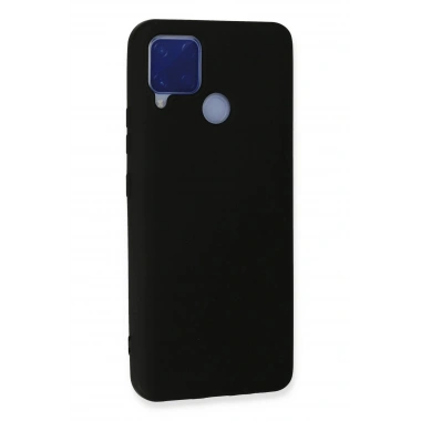 Mey İthalat®  Realme C15 Kılıf Nano içi Kadife Silikon - Siyah