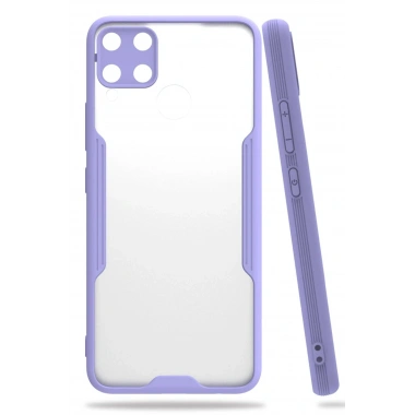 Mey İthalat®  Realme C15 Kılıf Platin Silikon - Lila