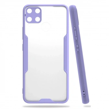Mey İthalat®  Realme C15 Kılıf Platin Silikon - Lila