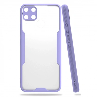 Mey İthalat®  Realme C15 Kılıf Platin Silikon - Lila