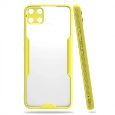 Mey İthalat®  Realme C15 Kılıf Platin Silikon - Sarı