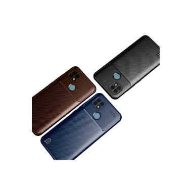 Mey İthalat®  Realme C21 Kılıf Auto Focus Karbon Kapak - Siyah