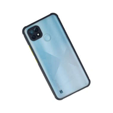 Mey İthalat® Realme C21 Kılıf Miami Şeffaf Silikon - Lacivert