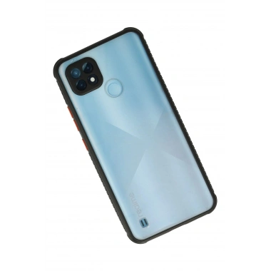 Mey İthalat® Realme C21 Kılıf Miami Şeffaf Silikon - Siyah