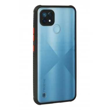 Mey İthalat® Realme C21 Kılıf Miami Şeffaf Silikon - Siyah