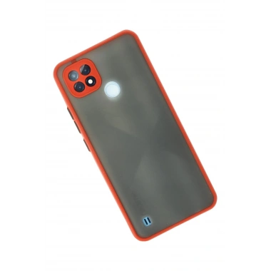 Mey İthalat®  Realme C21 Kılıf Montreal Silikon Kapak - Kırmızı