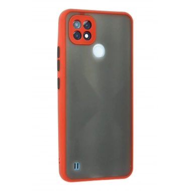 Mey İthalat®  Realme C21 Kılıf Montreal Silikon Kapak - Kırmızı