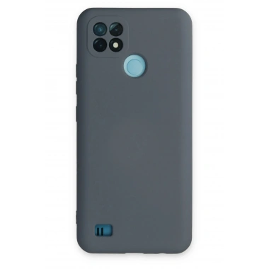 Mey İthalat®  Realme C21 Kılıf Nano içi Kadife Silikon - Gri