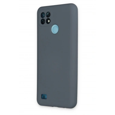 Mey İthalat®  Realme C21 Kılıf Nano içi Kadife Silikon - Gri