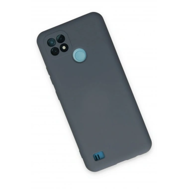 Mey İthalat®  Realme C21 Kılıf Nano içi Kadife Silikon - Gri