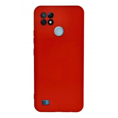 Mey İthalat®  Realme C21 Kılıf Nano içi Kadife Silikon - Kırmızı
