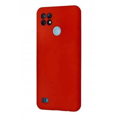 Mey İthalat®  Realme C21 Kılıf Nano içi Kadife Silikon - Kırmızı
