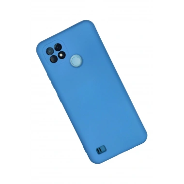 Mey İthalat®  Realme C21 Kılıf Nano içi Kadife Silikon - Mavi