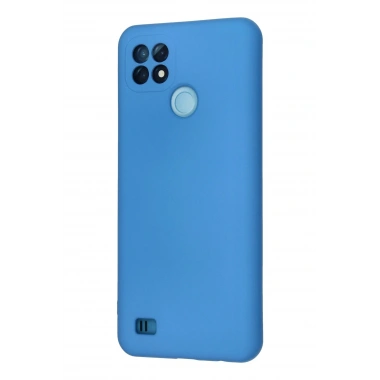 Mey İthalat®  Realme C21 Kılıf Nano içi Kadife Silikon - Mavi