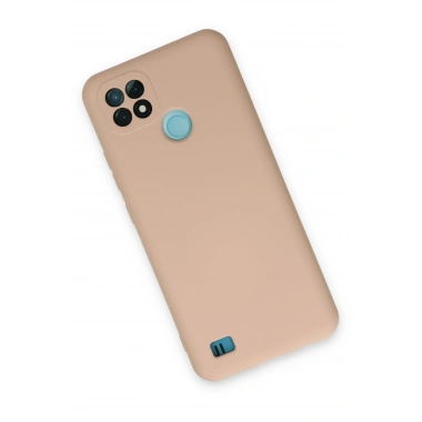 Mey İthalat®  Realme C21 Kılıf Nano içi Kadife Silikon - Pudra