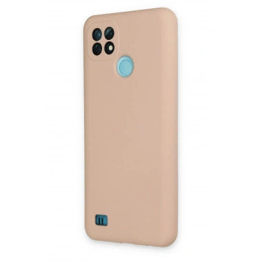 Mey İthalat®  Realme C21 Kılıf Nano içi Kadife Silikon - Pudra
