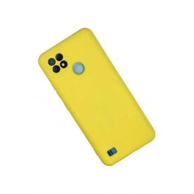 Mey İthalat®  Realme C21 Kılıf Nano içi Kadife Silikon - Sarı