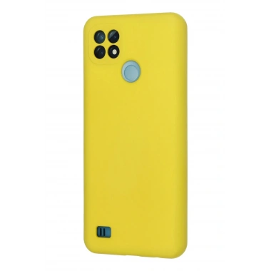 Mey İthalat®  Realme C21 Kılıf Nano içi Kadife Silikon - Sarı
