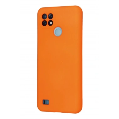 Mey İthalat®  Realme C21 Kılıf Nano içi Kadife Silikon - Turuncu