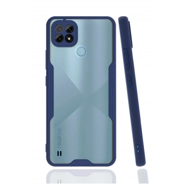 Mey İthalat®  Realme C21 Kılıf Platin Silikon - Lacivert