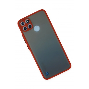 Mey İthalat®  Realme C21Y Kılıf Montreal Silikon Kapak - Kırmızı