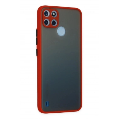 Mey İthalat®  Realme C21Y Kılıf Montreal Silikon Kapak - Kırmızı