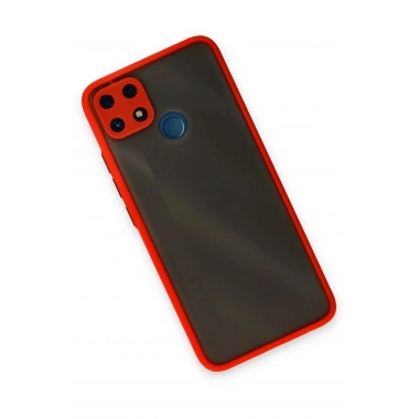 Mey İthalat®  Realme C25 Kılıf Montreal Silikon Kapak - Kırmızı