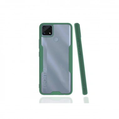 Mey İthalat®  Realme C25 Kılıf Platin Silikon - Yeşil