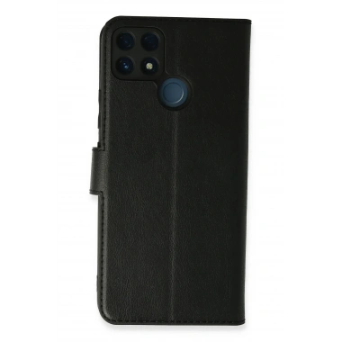 Mey İthalat®  Realme C25 Kılıf Trend S Plus Kapaklı Kılıf - Siyah