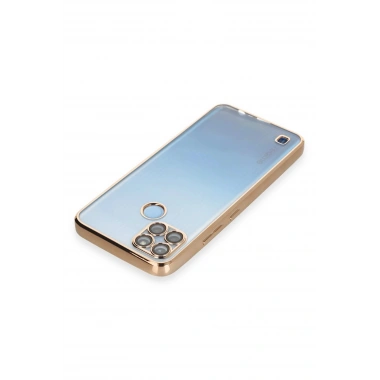 Mey İthalat®  Realme C25Y Kılıf  Lensli Silikon - Gold