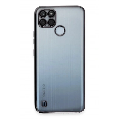 Mey İthalat®  Realme C25Y Kılıf  Lensli Silikon - Siyah