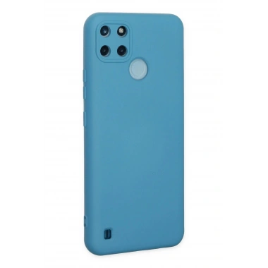 Mey İthalat®  Realme C25Y Kılıf Nano içi Kadife Silikon - Mavi